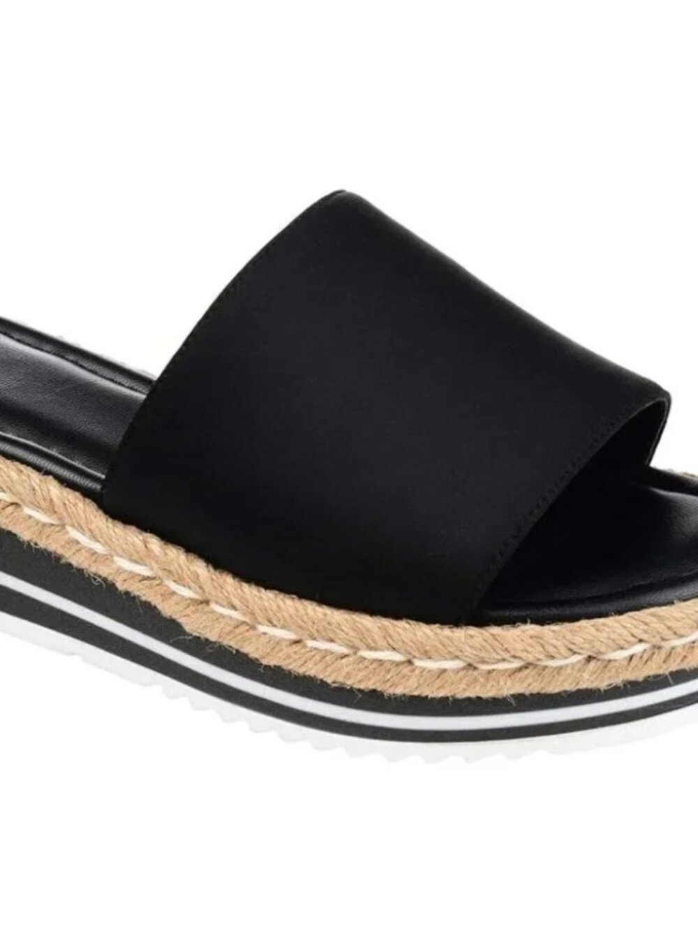 Journee Rosey Black Slip-On Slide Sandal Women’s Sz 9M - Retail $75 - Picture 2 of 4